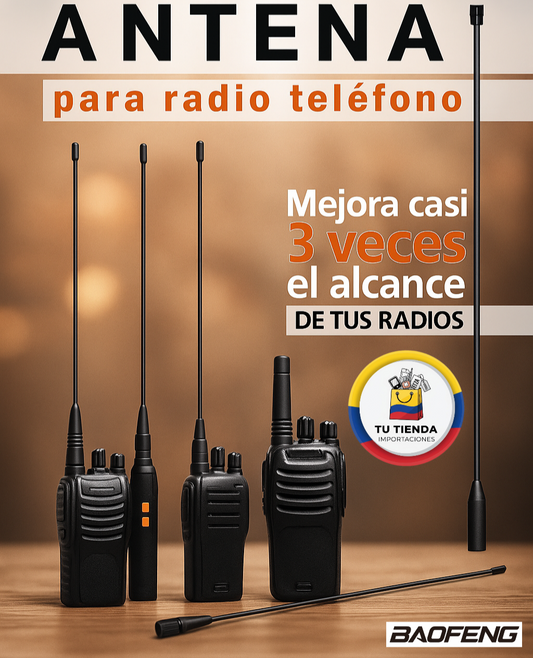 ANTENA BAOFENG LARGA 38 CM