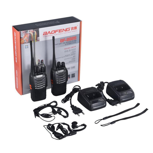 RADIOS BAOFENG 888S CON CARGA TIPO USB-C X 2 UND